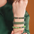 Emerald Moon | .925 Sterling Silver | Galaxy Glass Statement Bracelet